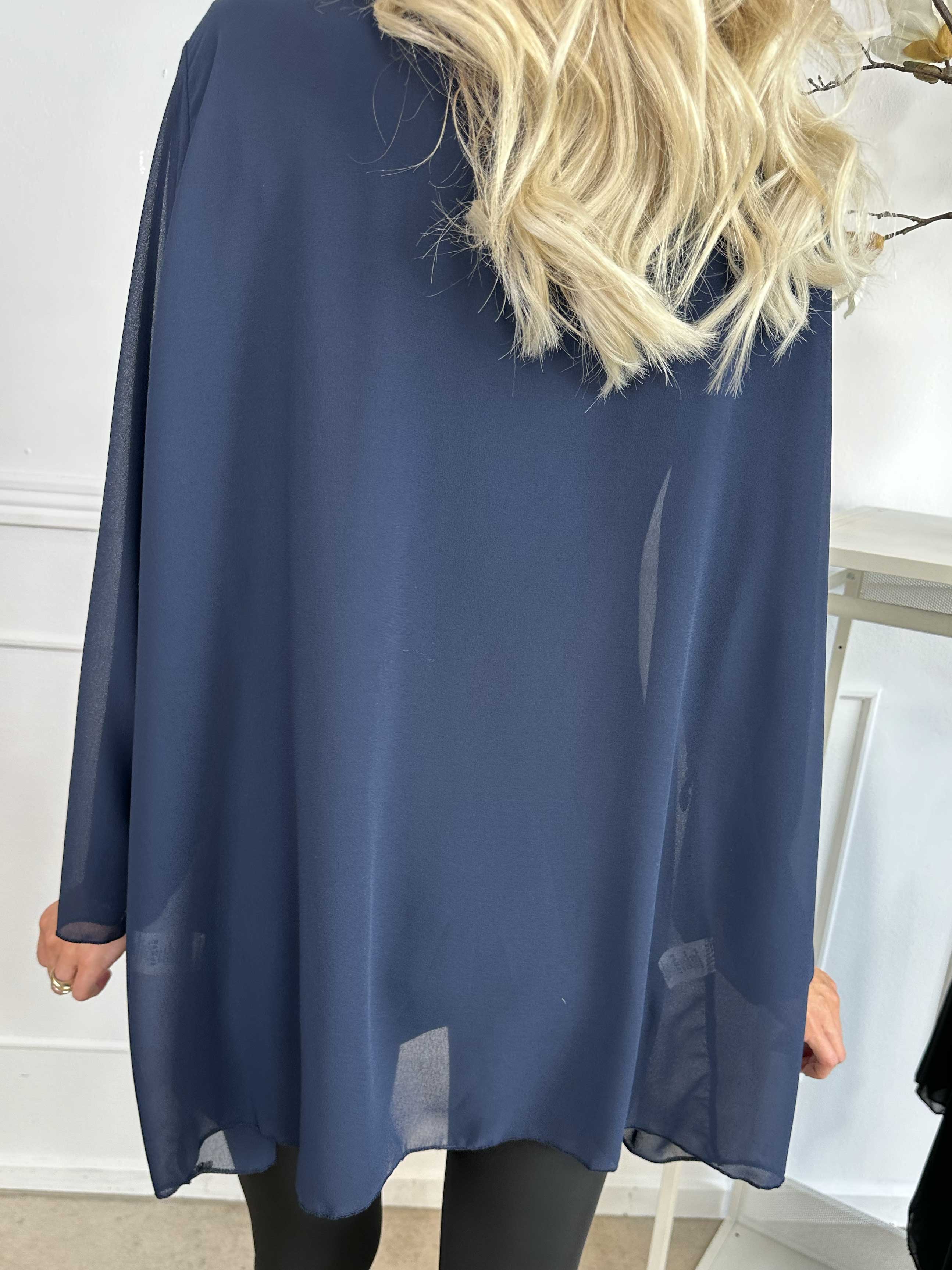 Layla - Kort lätt cardigan i chiffong